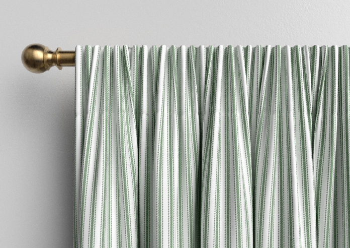 Lace Stripes, Emerald - Made to Measure Curtains - Image 9